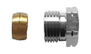 Herz Compression Adapter metal-to-metal joint 1/2 x 15mm Nut 1629201