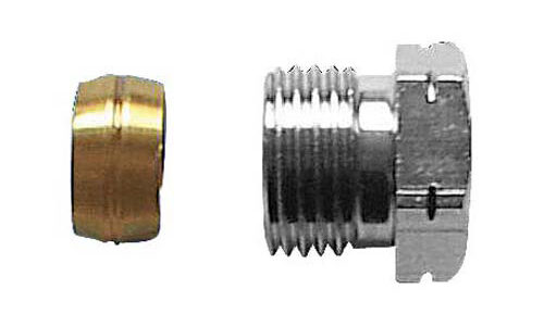Herz Compression Adapter metal-to-metal joint 1/2 x 15mm Nut 1629201