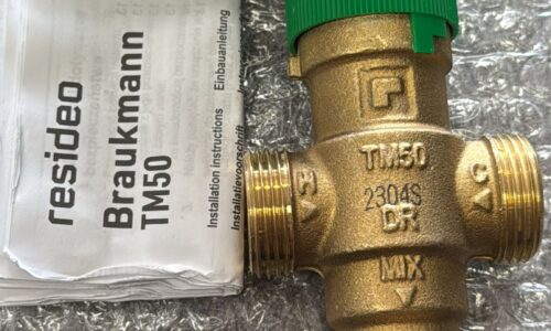 Resideo Braukmann TM50-1/2E Thermostatic Mixing Valve with Scald Protection