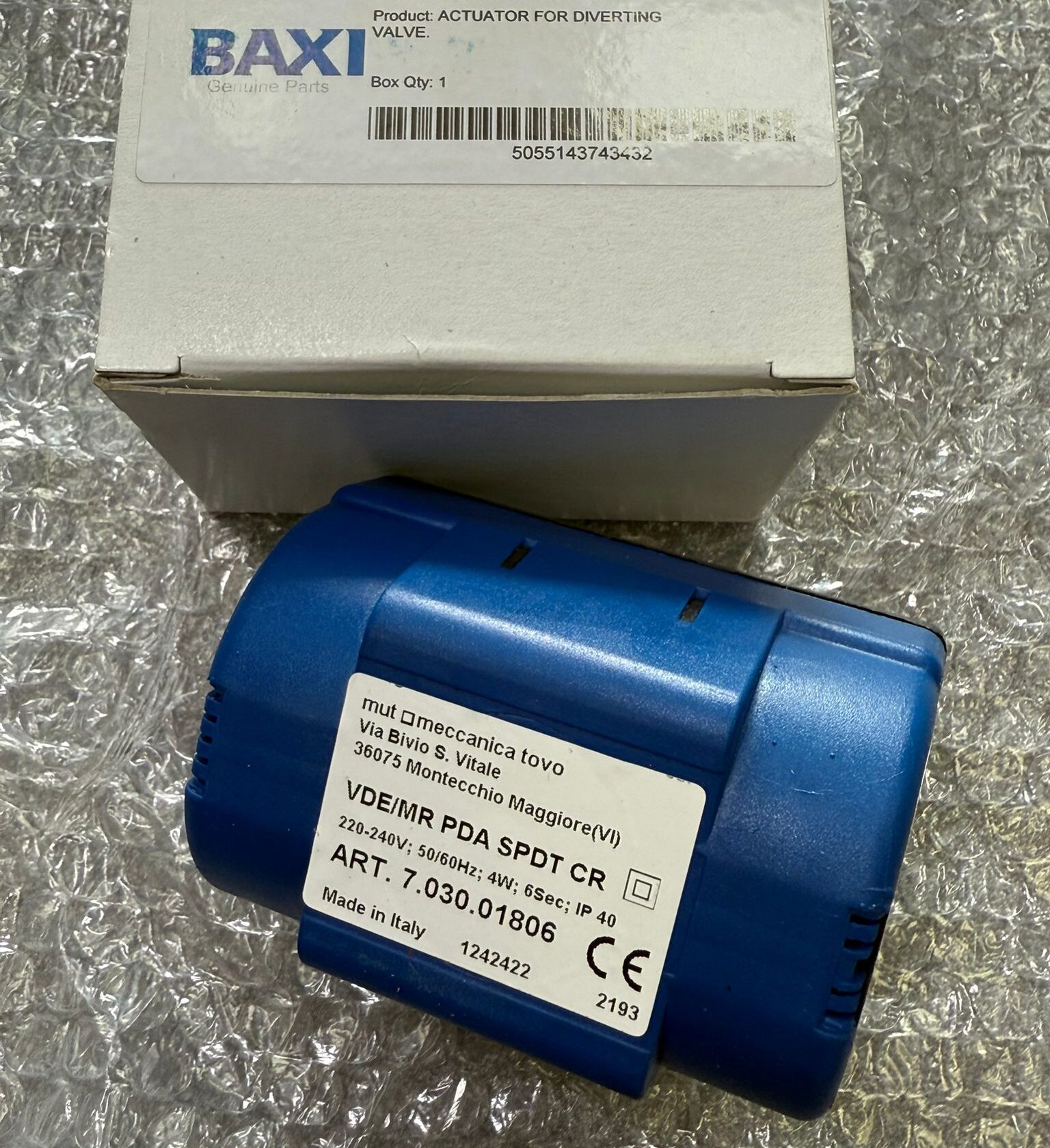 95605116 Heatrae Sadia Diverter Valve Actuator only