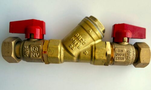 Evinox EVI_003-513 strainer ball valve F x M G3/4 inch for heating and HIU systems