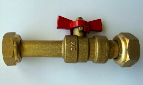 BV3402 – 3/4” x 3/4” Extended Isolation Valve (Red Handle) – Evinox HIU Systems