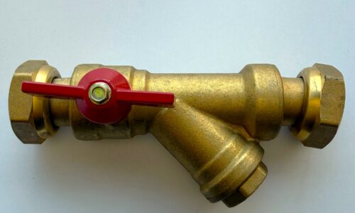 BV3408 / ( BV3408M ) - 1'' x 1'' Strainer Isolation Valve (Red Handle) - Evinox HIU System