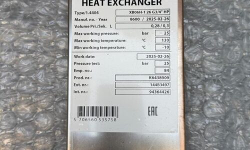 Danfoss XB 06H-1 26HP plate heat exchanger 3/4 inch for HIU systems