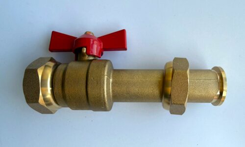BV3407 – 1” x 1” Extended Iso. Valve (Red Handle) – Evinox HIU Systems