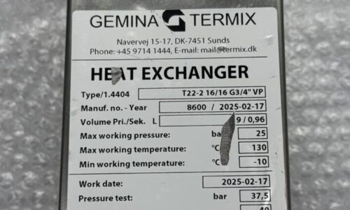 Danfoss XB 04-2-16/16-VP plate heat exchanger 3/4 inch for Gemina Termix HIU