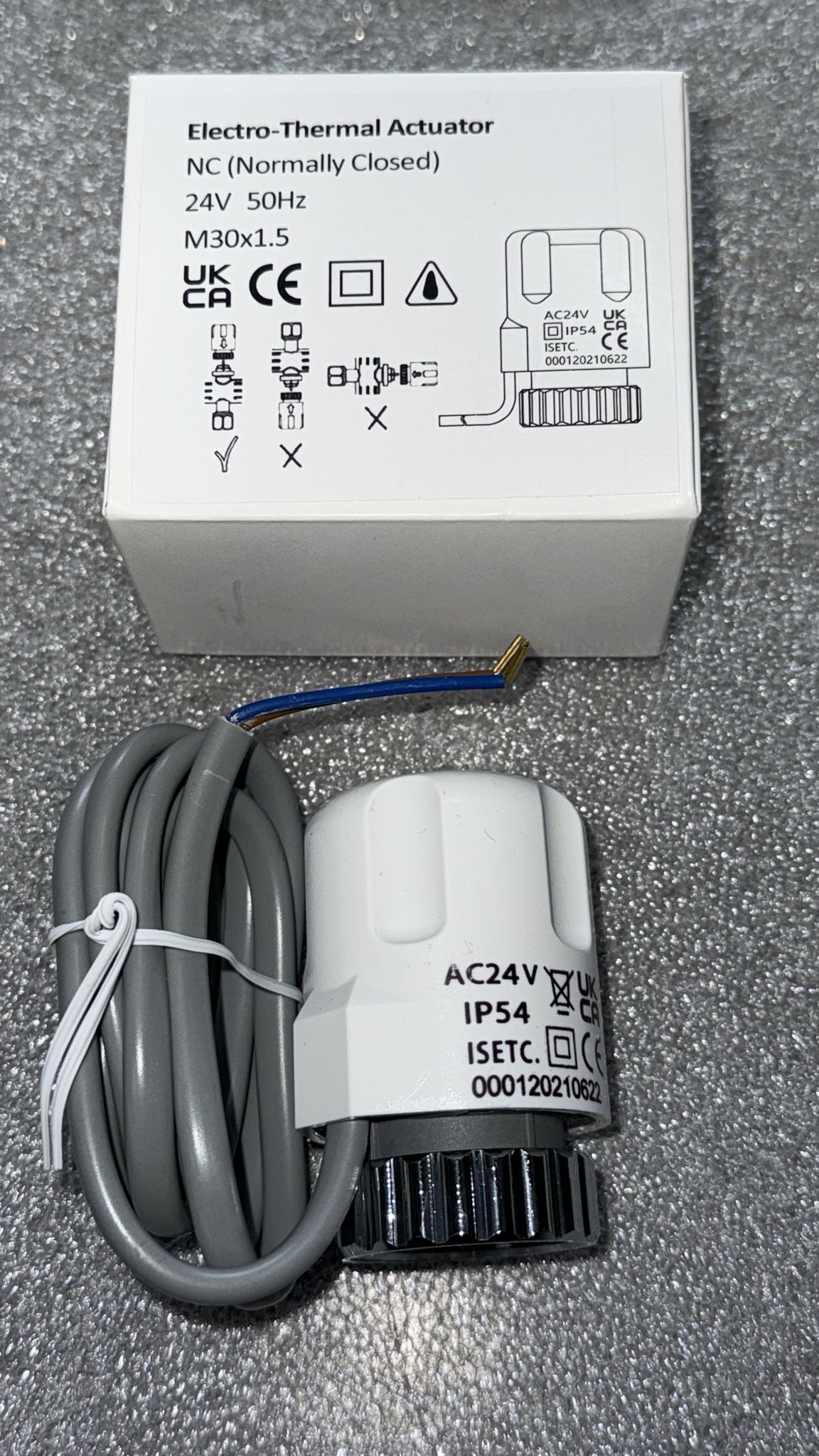 AC24V normally closed NC actuator for heating and HIU systems