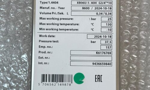 9436659840 – XB 06U-1-40 Plate Heat Exchanger, G3/4″ × 10 – Danfoss For Heating and HIU Systems