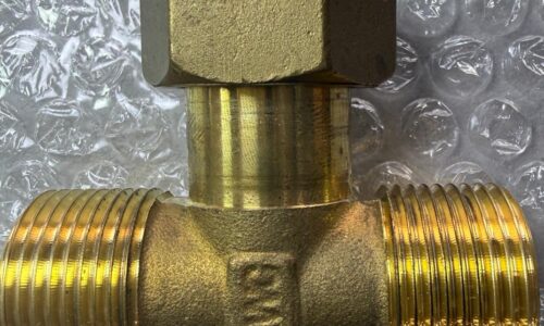 RWC Rapid brass straight tee union fitting M x M x F for heating and HIU systems